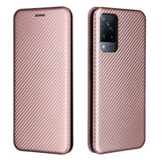 Struttura in fibra di carbonio Flip orizzontale magnetico Custodia in pelle TPU + PC + PU con slot per schede, For vivo V21, For Cubot Note 20, For Motorola Moto G60 / G40 Fusion, For Nokia 1.4