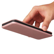 Struttura in fibra di carbonio Flip orizzontale magnetico Custodia in pelle TPU + PC + PU con slot per schede, For vivo V21, For Cubot Note 20, For Motorola Moto G60 / G40 Fusion, For Nokia 1.4