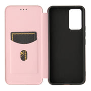 Struttura in fibra di carbonio Flip orizzontale magnetico Custodia in pelle TPU + PC + PU con slot per schede, For vivo V21, For Cubot Note 20, For Motorola Moto G60 / G40 Fusion, For Nokia 1.4