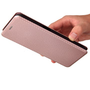 Struttura in fibra di carbonio Flip orizzontale magnetico Custodia in pelle TPU + PC + PU con slot per schede, For Nokia X10, For Nokia X20, For Sony Xperia Ace II, For Xiaomi Redmi Note 10 5G