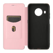 Struttura in fibra di carbonio Flip orizzontale magnetico Custodia in pelle TPU + PC + PU con slot per schede, For Nokia X10, For Nokia X20, For Sony Xperia Ace II, For Xiaomi Redmi Note 10 5G