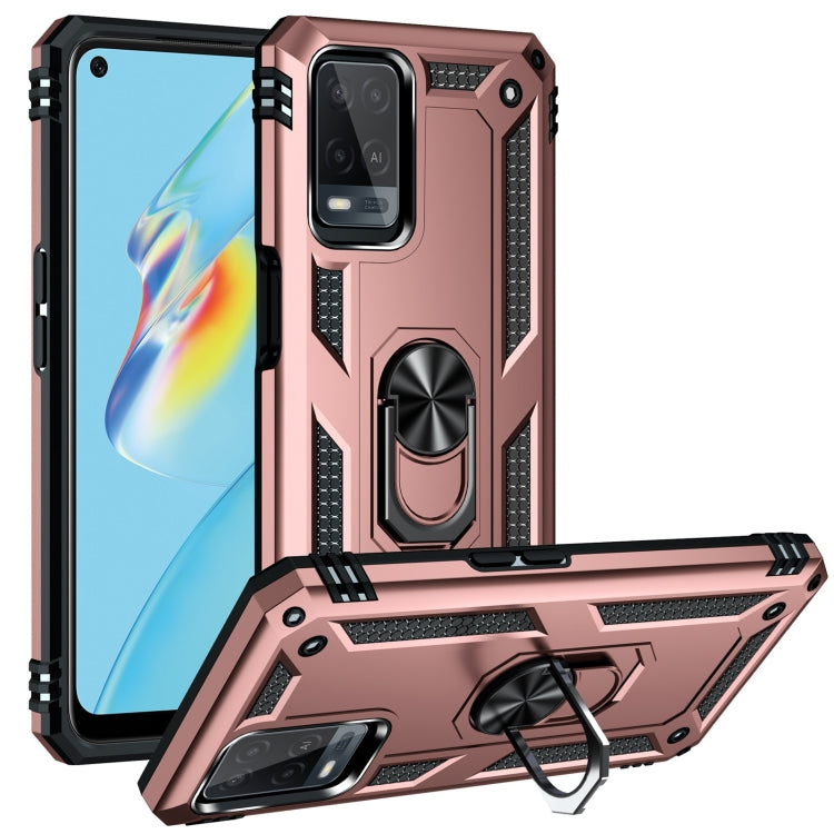 Custodia protettiva antiurto in TPU + PC con supporto girevole a 360 gradi, For OPPO A55 5G, For OPPO A54 4G, For OPPO A74 4G / F19
