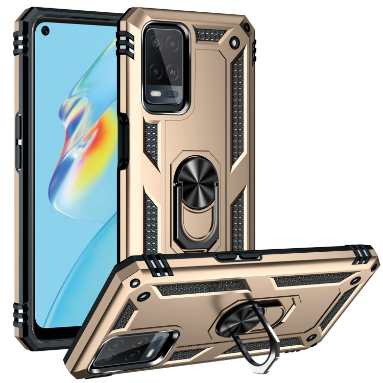 Custodia protettiva antiurto in TPU + PC con supporto girevole a 360 gradi, For OPPO A55 5G, For OPPO A54 4G, For OPPO A74 4G / F19