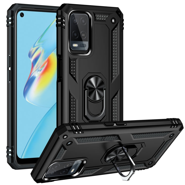 Custodia protettiva antiurto in TPU + PC con supporto girevole a 360 gradi, For OPPO A55 5G, For OPPO A54 4G, For OPPO A74 4G / F19