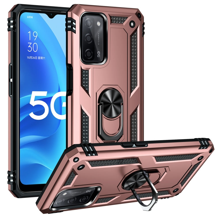 Custodia protettiva antiurto in TPU + PC con supporto girevole a 360 gradi, For OPPO A55 5G, For OPPO A54 4G, For OPPO A74 4G / F19