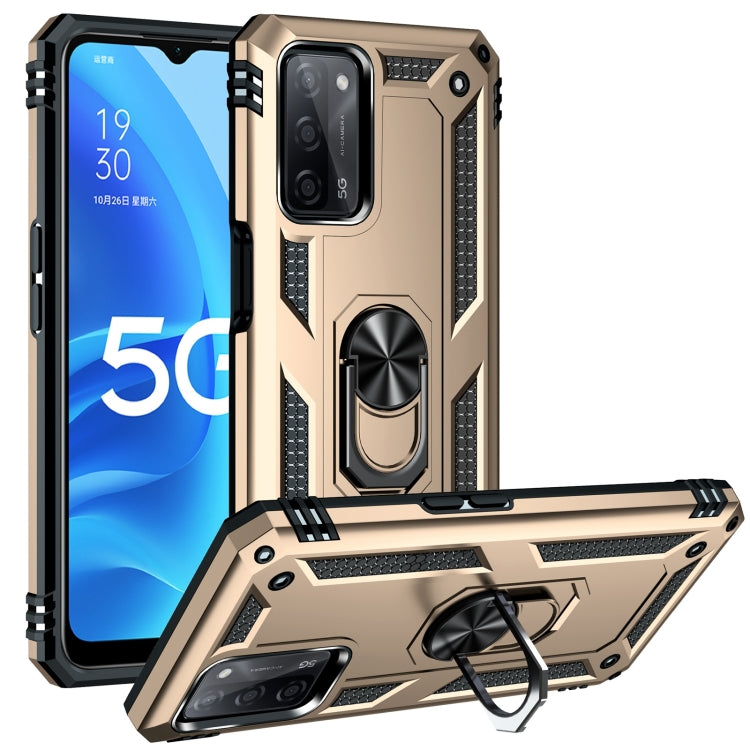 Custodia protettiva antiurto in TPU + PC con supporto girevole a 360 gradi, For OPPO A55 5G, For OPPO A54 4G, For OPPO A74 4G / F19