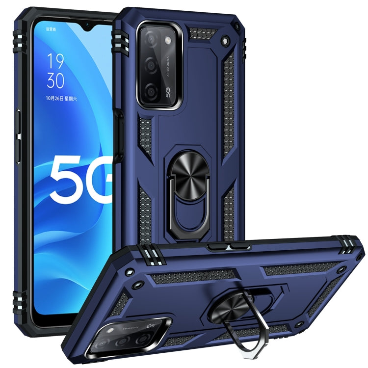 Custodia protettiva antiurto in TPU + PC con supporto girevole a 360 gradi, For OPPO A55 5G, For OPPO A54 4G, For OPPO A74 4G / F19