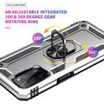 Custodia protettiva antiurto in TPU + PC con supporto girevole a 360 gradi, For OPPO A55 5G, For OPPO A54 4G, For OPPO A74 4G / F19