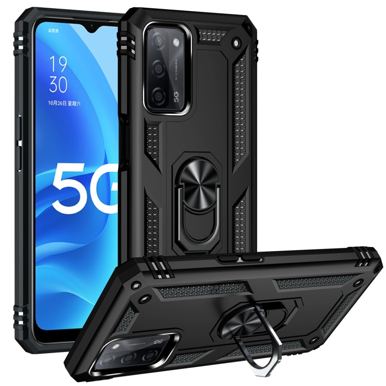 Custodia protettiva antiurto in TPU + PC con supporto girevole a 360 gradi, For OPPO A55 5G, For OPPO A54 4G, For OPPO A74 4G / F19