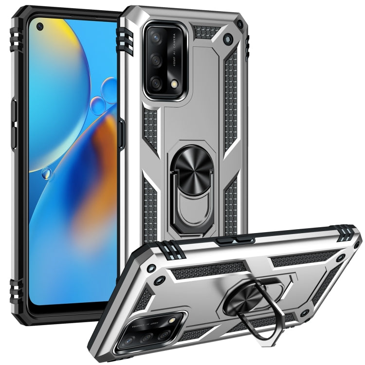 Custodia protettiva antiurto in TPU + PC con supporto girevole a 360 gradi, For OPPO A55 5G, For OPPO A54 4G, For OPPO A74 4G / F19