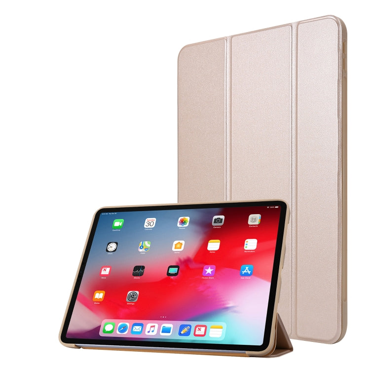 Custodia antiurto in pelle PU con vibrazione orizzontale a 3 pieghe + custodia antiurto in TPU a nido d'ape con supporto, For iPad Pro 11 2022 / 2021