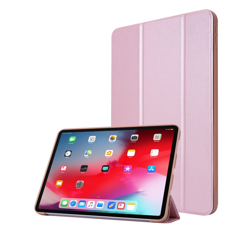 Custodia antiurto in pelle PU con vibrazione orizzontale a 3 pieghe + custodia antiurto in TPU a nido d'ape con supporto, For iPad Pro 11 2022 / 2021