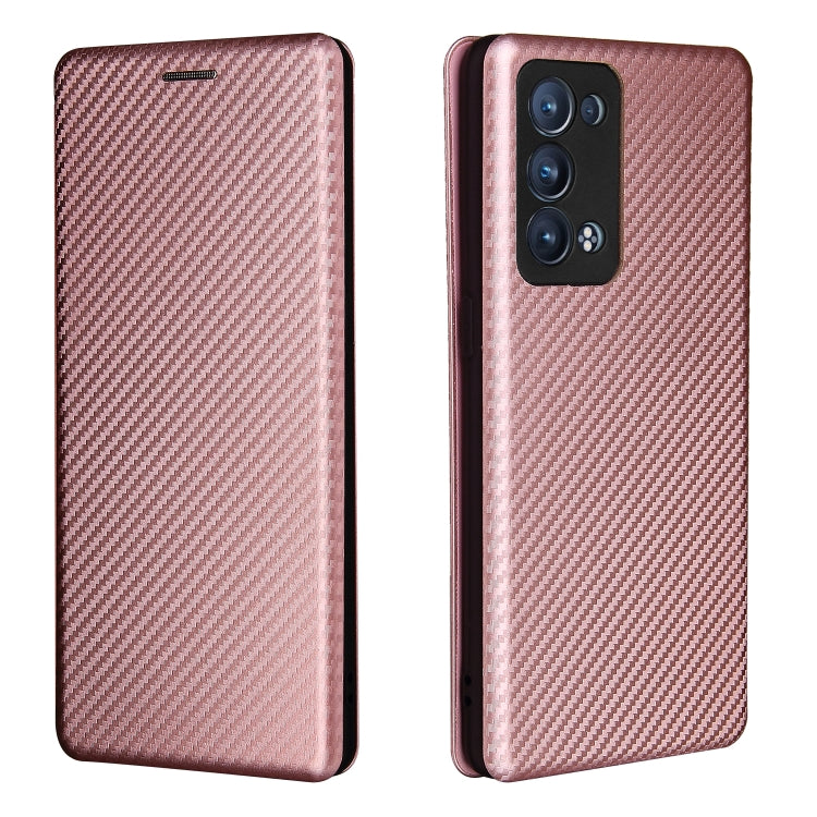 Struttura in fibra di carbonio Flip orizzontale magnetico Custodia in pelle TPU + PC + PU con slot per schede, For OPPO Reno6 Pro+ 5G, For OPPO Reno6, For TCL 20 SE, For Google Pixel 6 Pro