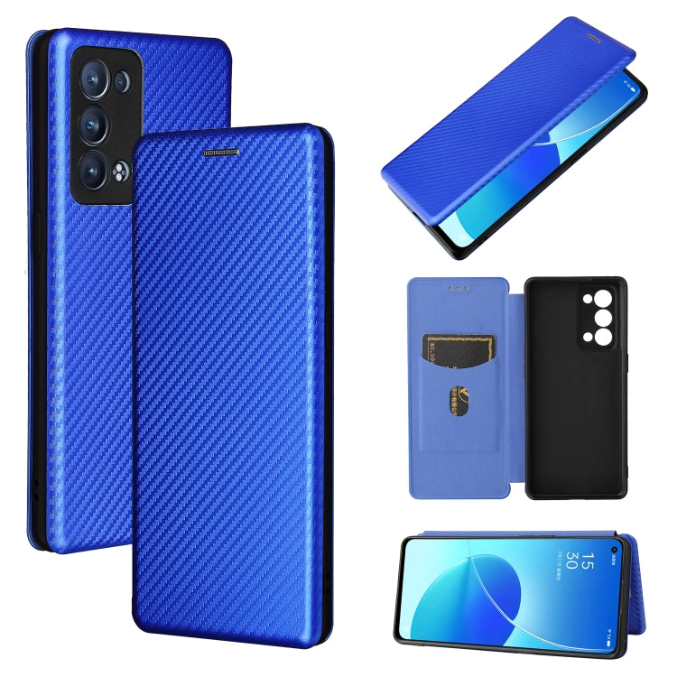 Struttura in fibra di carbonio Flip orizzontale magnetico Custodia in pelle TPU + PC + PU con slot per schede, For OPPO Reno6 Pro+ 5G, For OPPO Reno6, For TCL 20 SE, For Google Pixel 6 Pro