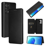 Struttura in fibra di carbonio Flip orizzontale magnetico Custodia in pelle TPU + PC + PU con slot per schede, For OPPO Reno6 Pro+ 5G, For OPPO Reno6, For TCL 20 SE, For Google Pixel 6 Pro