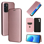 Struttura in fibra di carbonio Flip orizzontale magnetico Custodia in pelle TPU + PC + PU con slot per schede, For OPPO Reno6 Pro+ 5G, For OPPO Reno6, For TCL 20 SE, For Google Pixel 6 Pro