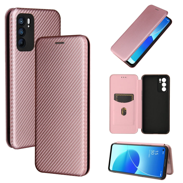 Struttura in fibra di carbonio Flip orizzontale magnetico Custodia in pelle TPU + PC + PU con slot per schede, For OPPO Reno6 Pro+ 5G, For OPPO Reno6, For TCL 20 SE, For Google Pixel 6 Pro