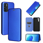 Struttura in fibra di carbonio Flip orizzontale magnetico Custodia in pelle TPU + PC + PU con slot per schede, For OPPO Reno6 Pro+ 5G, For OPPO Reno6, For TCL 20 SE, For Google Pixel 6 Pro