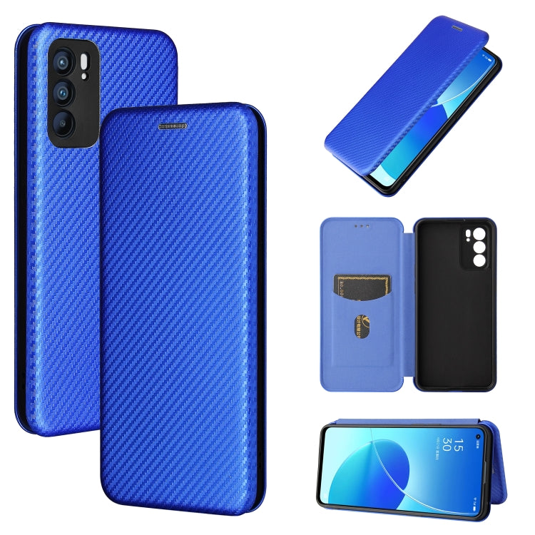 Struttura in fibra di carbonio Flip orizzontale magnetico Custodia in pelle TPU + PC + PU con slot per schede, For OPPO Reno6 Pro+ 5G, For OPPO Reno6, For TCL 20 SE, For Google Pixel 6 Pro