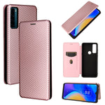 Struttura in fibra di carbonio Flip orizzontale magnetico Custodia in pelle TPU + PC + PU con slot per schede, For OPPO Reno6 Pro+ 5G, For OPPO Reno6, For TCL 20 SE, For Google Pixel 6 Pro