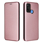 Struttura in fibra di carbonio Flip orizzontale magnetico Custodia in pelle TPU + PC + PU con slot per schede, For Doogee X96 Pro