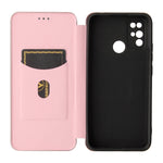 Struttura in fibra di carbonio Flip orizzontale magnetico Custodia in pelle TPU + PC + PU con slot per schede, For Doogee X96 Pro