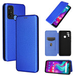 Struttura in fibra di carbonio Flip orizzontale magnetico Custodia in pelle TPU + PC + PU con slot per schede, For Doogee X96 Pro