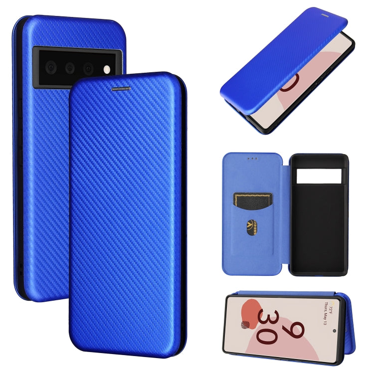 Struttura in fibra di carbonio Flip orizzontale magnetico Custodia in pelle TPU + PC + PU con slot per schede, For OPPO Reno6 Pro+ 5G, For OPPO Reno6, For TCL 20 SE, For Google Pixel 6 Pro