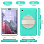 Custodia protettiva per PC + TPU con rotazione a 360 gradi con supporto e cinturino, For Samsung Galaxy A7 Lite T220 / T225