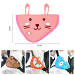 Pulsanti del dispositivo di regolazione e fissaggio della cintura di sicurezza per bambini per auto Cintura di sicurezza Copri spalla antistrangolamento, Cotton Fabric Pink Stripes, Cotton Fabric Green Stripes, Mesh Fabric Rabbit, Mesh Fabric Fox      ...