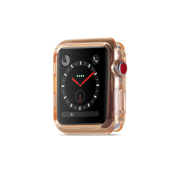 Custodia protettiva in TPU con polvere glitterata, For Apple Watch Series 6 / 5 / 4 / Watch SE 44mm, For Apple Watch Series 3 & 2 & 1 42mm, For Apple Watch Series 6 / 5 / 4 / Watch SE 40mm, For Apple Watch Series 3 & 2 & 1 38mm