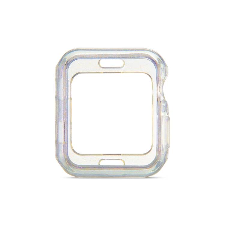 Custodia protettiva in TPU con polvere glitterata, For Apple Watch Series 6 / 5 / 4 / Watch SE 44mm, For Apple Watch Series 3 & 2 & 1 42mm, For Apple Watch Series 6 / 5 / 4 / Watch SE 40mm, For Apple Watch Series 3 & 2 & 1 38mm