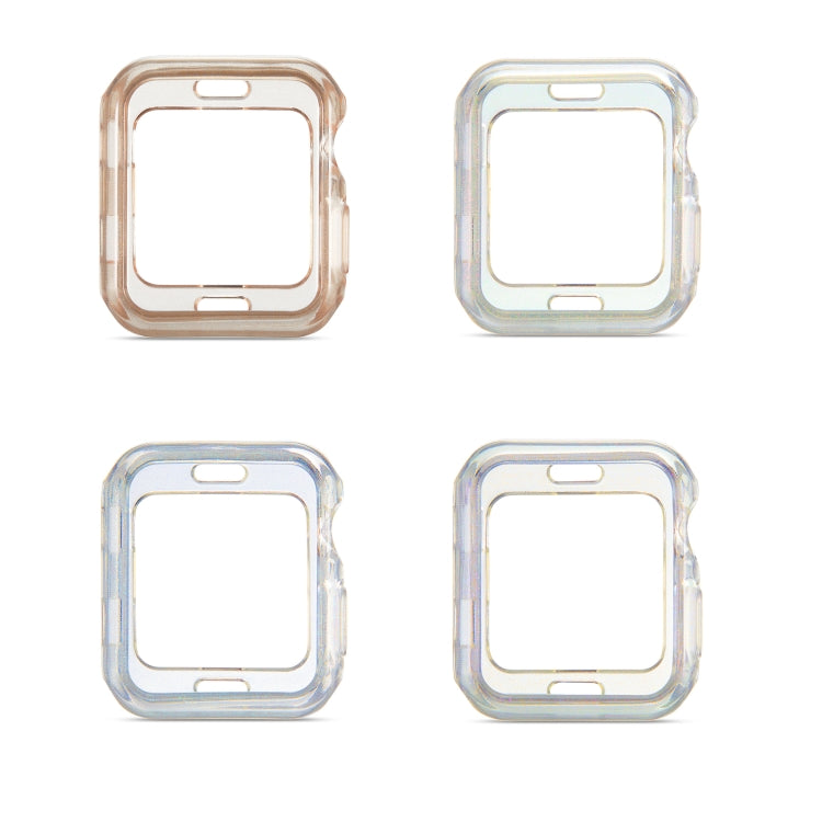 Custodia protettiva in TPU con polvere glitterata, For Apple Watch Series 6 / 5 / 4 / Watch SE 44mm, For Apple Watch Series 3 & 2 & 1 42mm, For Apple Watch Series 6 / 5 / 4 / Watch SE 40mm, For Apple Watch Series 3 & 2 & 1 38mm
