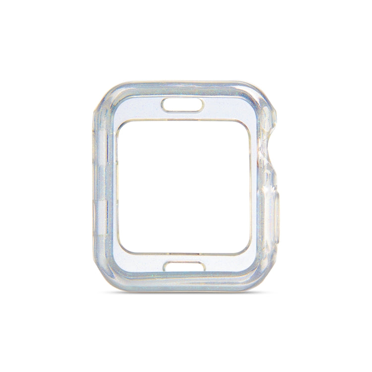 Custodia protettiva in TPU con polvere glitterata, For Apple Watch Series 6 / 5 / 4 / Watch SE 44mm, For Apple Watch Series 3 & 2 & 1 42mm, For Apple Watch Series 6 / 5 / 4 / Watch SE 40mm, For Apple Watch Series 3 & 2 & 1 38mm