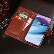 idewei Custodia in pelle a vibrazione orizzontale Crazy Horse Texture con supporto e slot per carte e portafoglio, For OnePlus Nord CE 5G, For OPPO Reno6 5G, For OPPO Reno6 Pro 5G