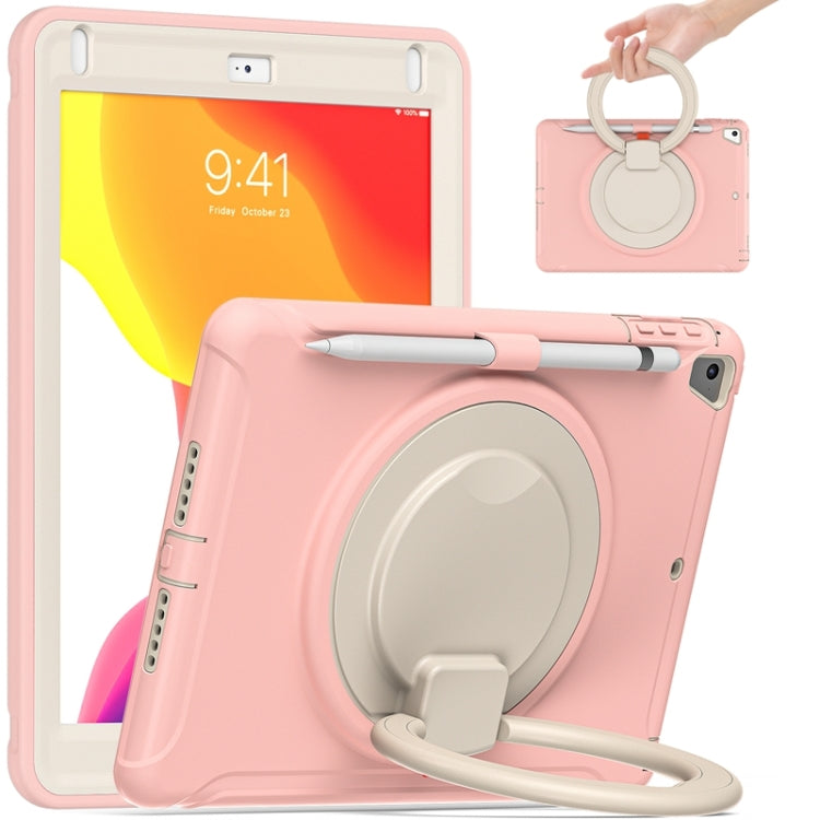 Custodia protettiva antiurto in silicone + PC con supporto per impugnatura pieghevole con rotazione a 360 gradi e slot per penna, For iPad 9.7 2018 / 2017 / Air 2 / Pro 9.7, ForiPad 9.7 2018 / 2017 / Air 2 / Pro 9.7