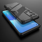 Punk Armor 2 in 1 PC + custodia antiurto in TPU con supporto invisibile, For OPPO Reno6 Pro+ 5G