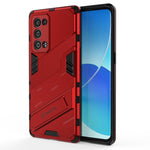 Punk Armor 2 in 1 PC + custodia antiurto in TPU con supporto invisibile, For OPPO Reno6 Pro+ 5G