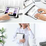 DUX DUCIS TOBY Series Custodia a ribalta orizzontale antiurto in pelle PU + PC + TPU con supporto e slot per penna e funzione Sleep / Wake-up, For iPad 10.2 2021 / 2020 / 2019, For iPad Air 11 2025 / 2024 / Air 2022 / 2020 10.9