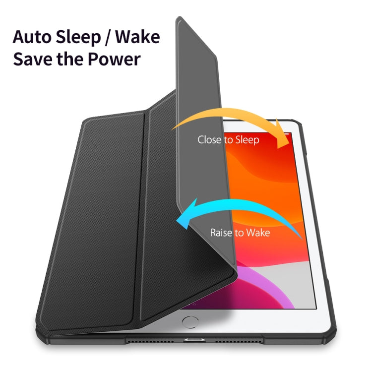 DUX DUCIS TOBY Series Custodia a ribalta orizzontale antiurto in pelle PU + PC + TPU con supporto e slot per penna e funzione Sleep / Wake-up, For iPad 10.2 2021 / 2020 / 2019, For iPad Air 11 2025 / 2024 / Air 2022 / 2020 10.9