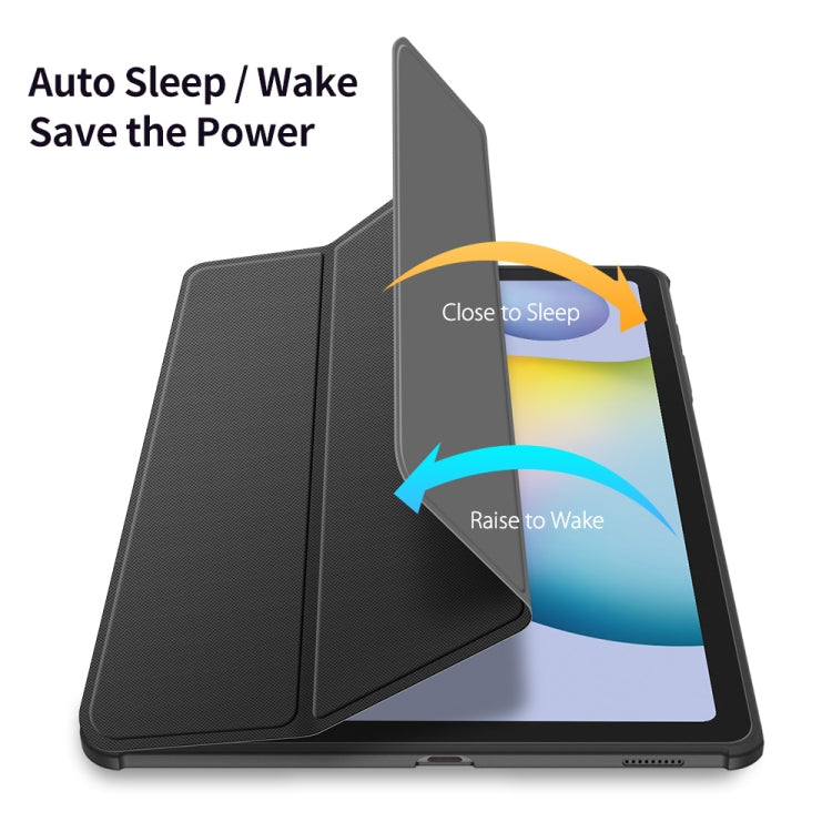 DUX DUCIS TOBY Series Antiskid PU Leather + PC + TPU Custodia a ribalta orizzontale con supporto e slot per penna e funzione Sleep / Wake-up, For Samsung Galaxy Tab S8+ / Tab S8 Plus /  Tab S7 FE / Tab S7+, For Samsung Galaxy Tab S6 Lite