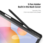 DUX DUCIS TOBY Series Antiskid PU Leather + PC + TPU Custodia a ribalta orizzontale con supporto e slot per penna e funzione Sleep / Wake-up, For Samsung Galaxy Tab S8+ / Tab S8 Plus /  Tab S7 FE / Tab S7+, For Samsung Galaxy Tab S6 Lite