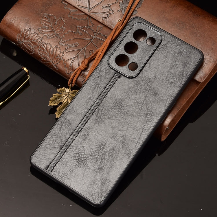 Custodia antiurto per PC + PU + TPU in pelle modello mucca cucita antiurto, For OPPO Reno6 Pro+, For OPPO Reno6 Pro, For OPPO Realme C11 2021 / Realme C20, For OPPO Realme C21