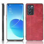 Custodia antiurto per PC + PU + TPU in pelle modello mucca cucita antiurto, For OPPO Reno6 Pro+, For OPPO Reno6 Pro, For OPPO Realme C11 2021 / Realme C20, For OPPO Realme C21