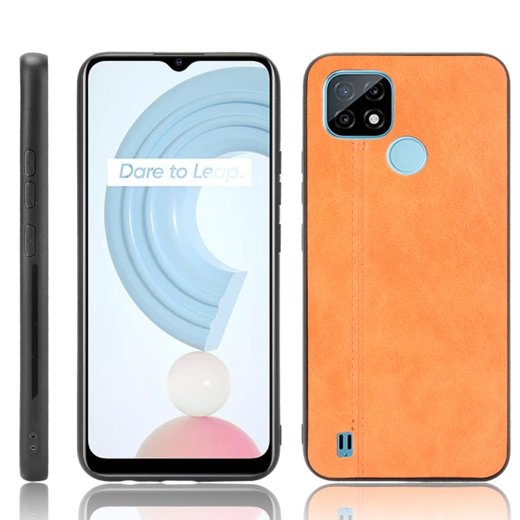 Custodia antiurto per PC + PU + TPU in pelle modello mucca cucita antiurto, For OPPO Reno6 Pro+, For OPPO Reno6 Pro, For OPPO Realme C11 2021 / Realme C20, For OPPO Realme C21