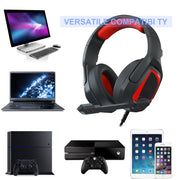 Anivia MH602 Cuffie da gioco cablate da 3,5 mm con microfono, MH602 (Black Red), MH602 (Black Blue), MH602 (Black Purple)