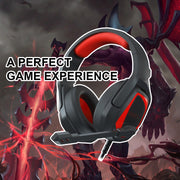 Anivia MH602 Cuffie da gioco cablate da 3,5 mm con microfono, MH602 (Black Red), MH602 (Black Blue), MH602 (Black Purple)