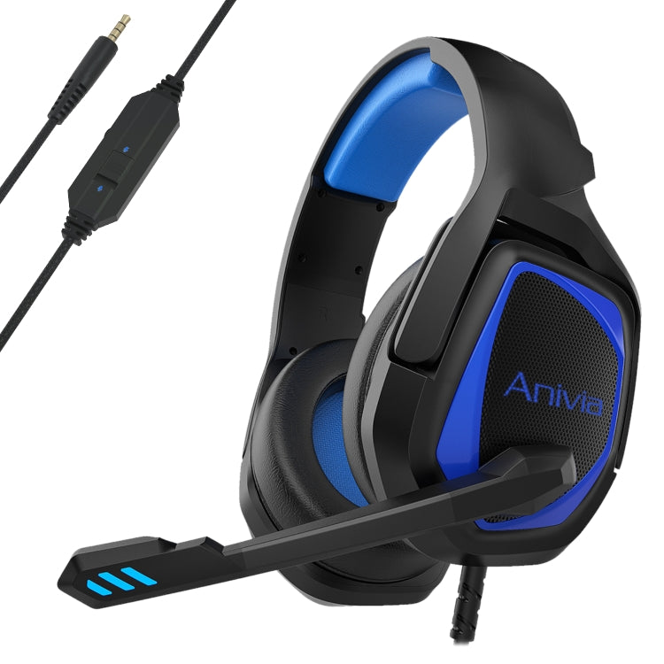 Anivia MH602 Cuffie da gioco cablate da 3,5 mm con microfono, MH602 (Black Red), MH602 (Black Blue), MH602 (Black Purple)