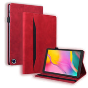 Custodia in pelle pieghevole orizzontale antiurto da lavoro con supporto e slot per schede, cornice per foto e slot per penna e funzione Sleep / Wake-up, For Amazon Fire HD 10  / 10 Plus 2021