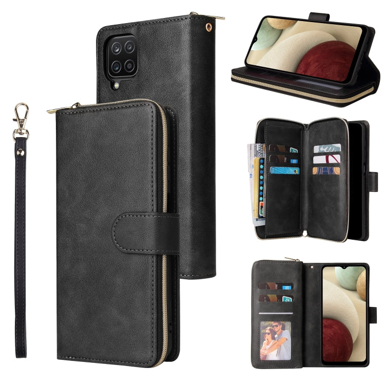 Borsa a portafoglio con cerniera Custodia in pelle PU a vibrazione orizzontale con supporto e 9 slot per schede e portafoglio e cordino e cornice per foto, For Samsung Galaxy A12 5G, For Samsung Galaxy A52 5G, For Samsung Galaxy A72 5G                 ...